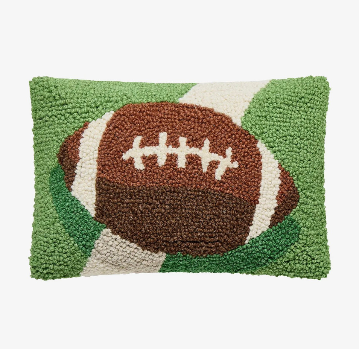 Football On A Field Hook Pillow