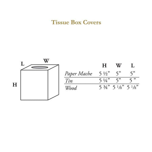 Ancient Tobacco Leaf Tissue Box Cover: Paper Mache